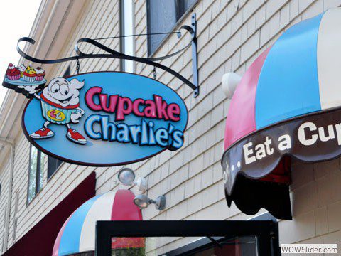 Cupcake Charlie's Outdoor Sign