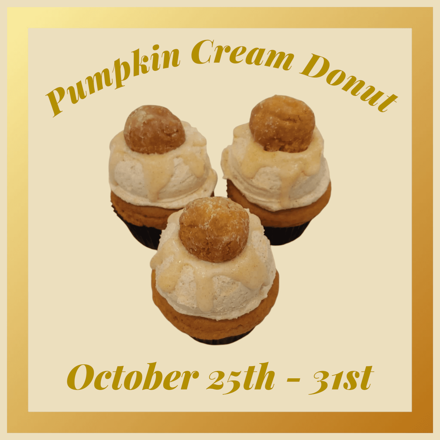 pumpkin cream donut hole