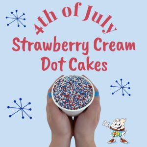 Strawberry Cream Dot Cakes