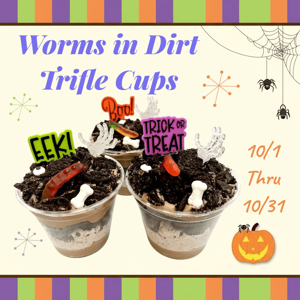 worms in dirt trifle cup